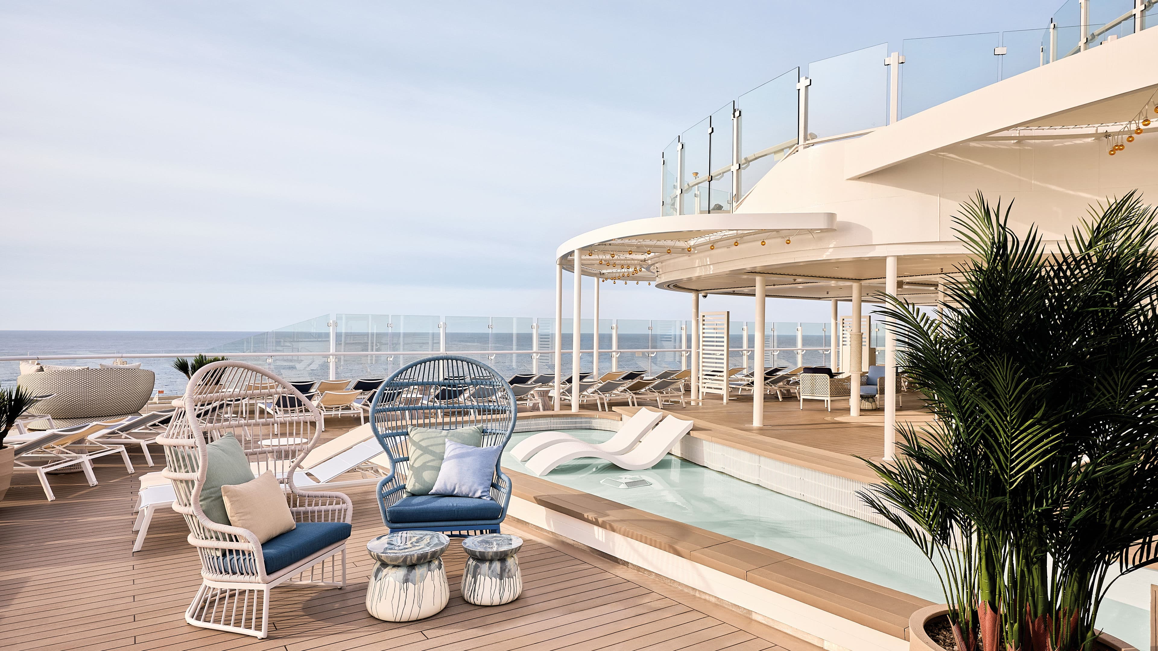 Relaxing on the sundeck of Mein Schiff