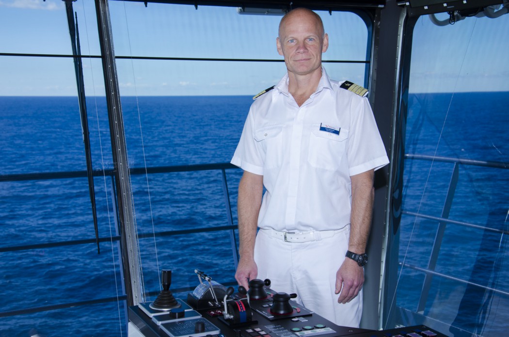 Alles im Griff: Kapitän Todd Burgman auf der Brücke