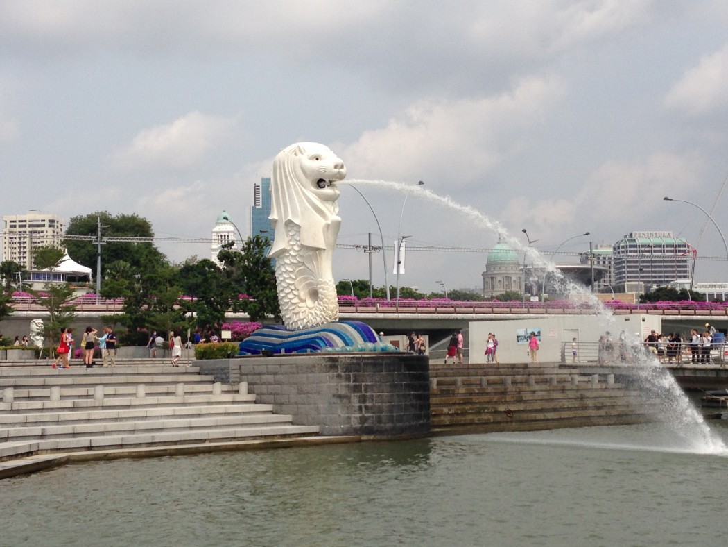 Die Merlion Statue in Singapur, dem Ausgangspunkt für Ihre Asien-Kreuzfahrt