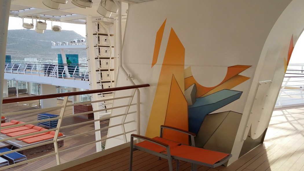 Impressionen des DAIM Kunstwerks auf der Mein Schiff 4