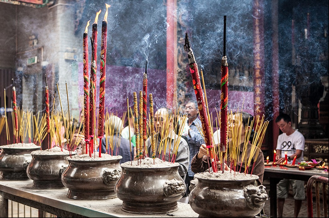 Religiöse Atmosphäre in Ho Chi Minh-Stadt