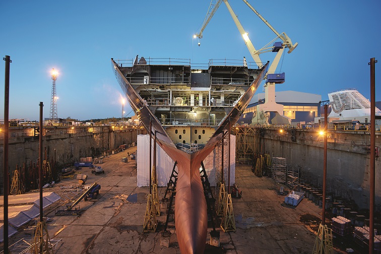 Ein Blick in den Bug der Mein Schiff 5