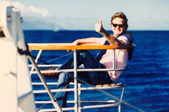 Frank Behrendt auf Ausflug mit der Mein Schiff Flotte