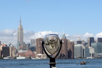Blick auf New York von der Mein Schiff 6