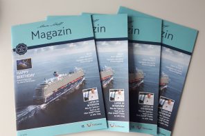 Das Mein Schiff Magazin ist kostenfrei im TUI Cruises Online Shop erhältlich