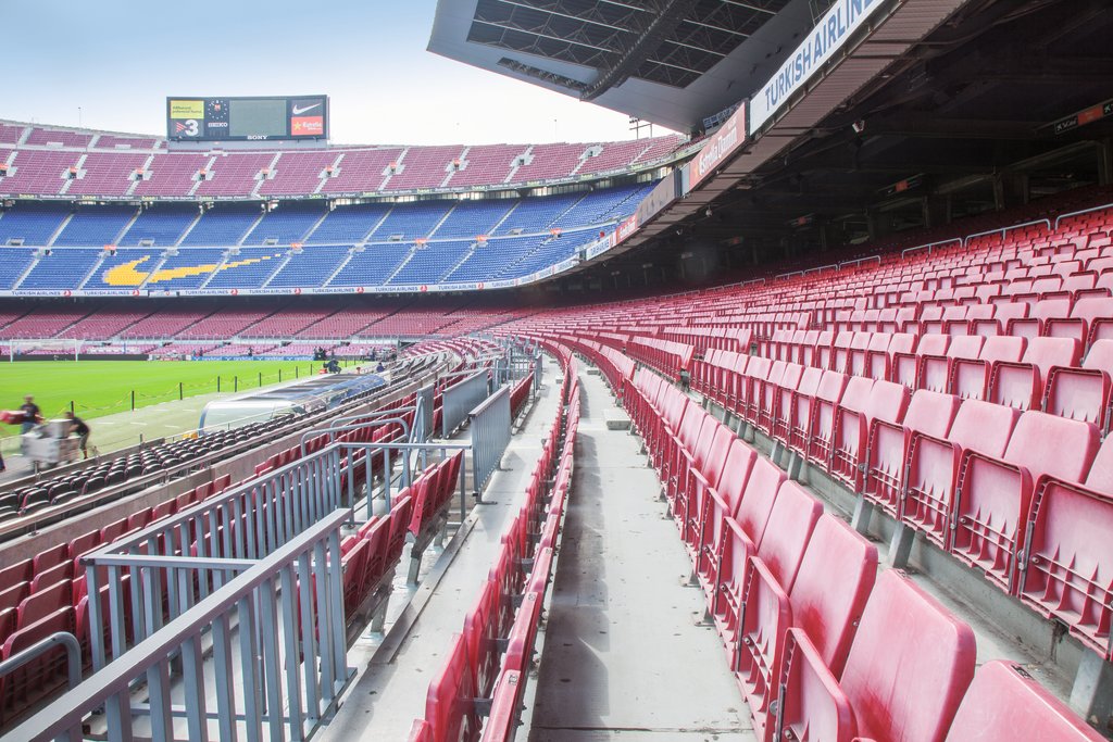 Blick ins Camp Nou vom FC Barcelona