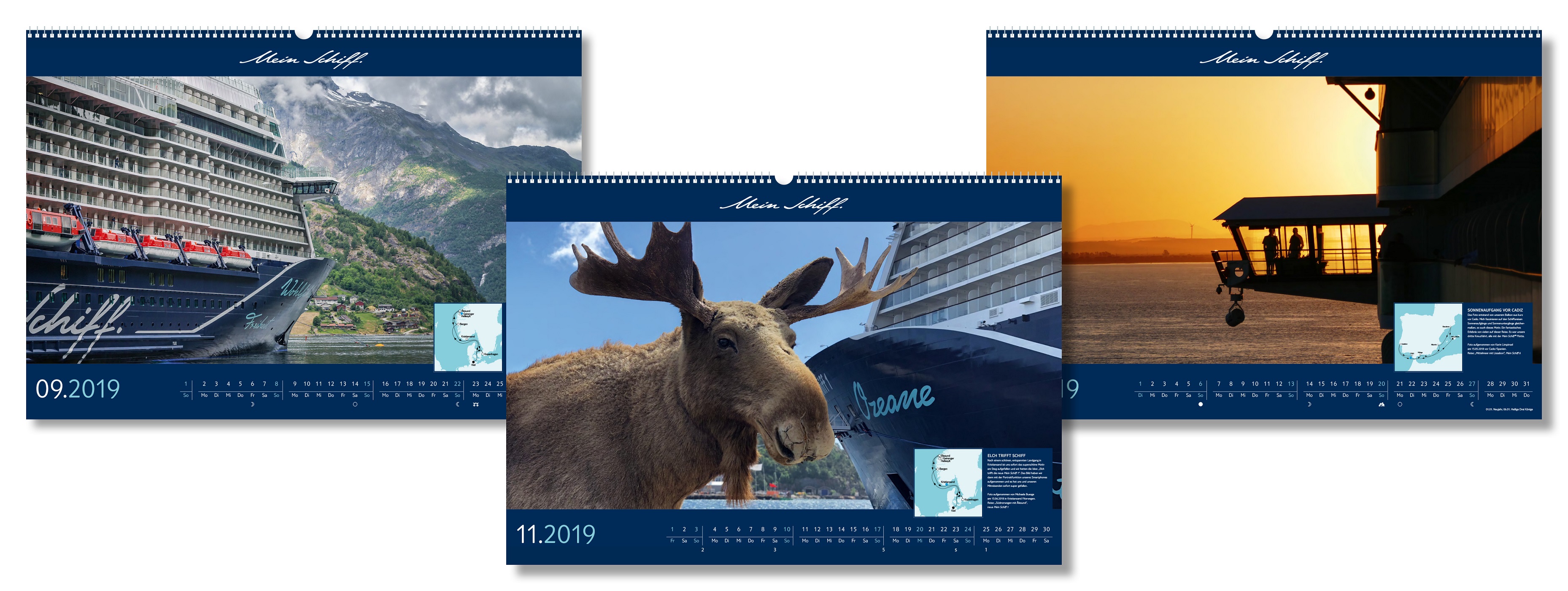 Der Mein Schiff Kalender 2019 von TUI Cruises